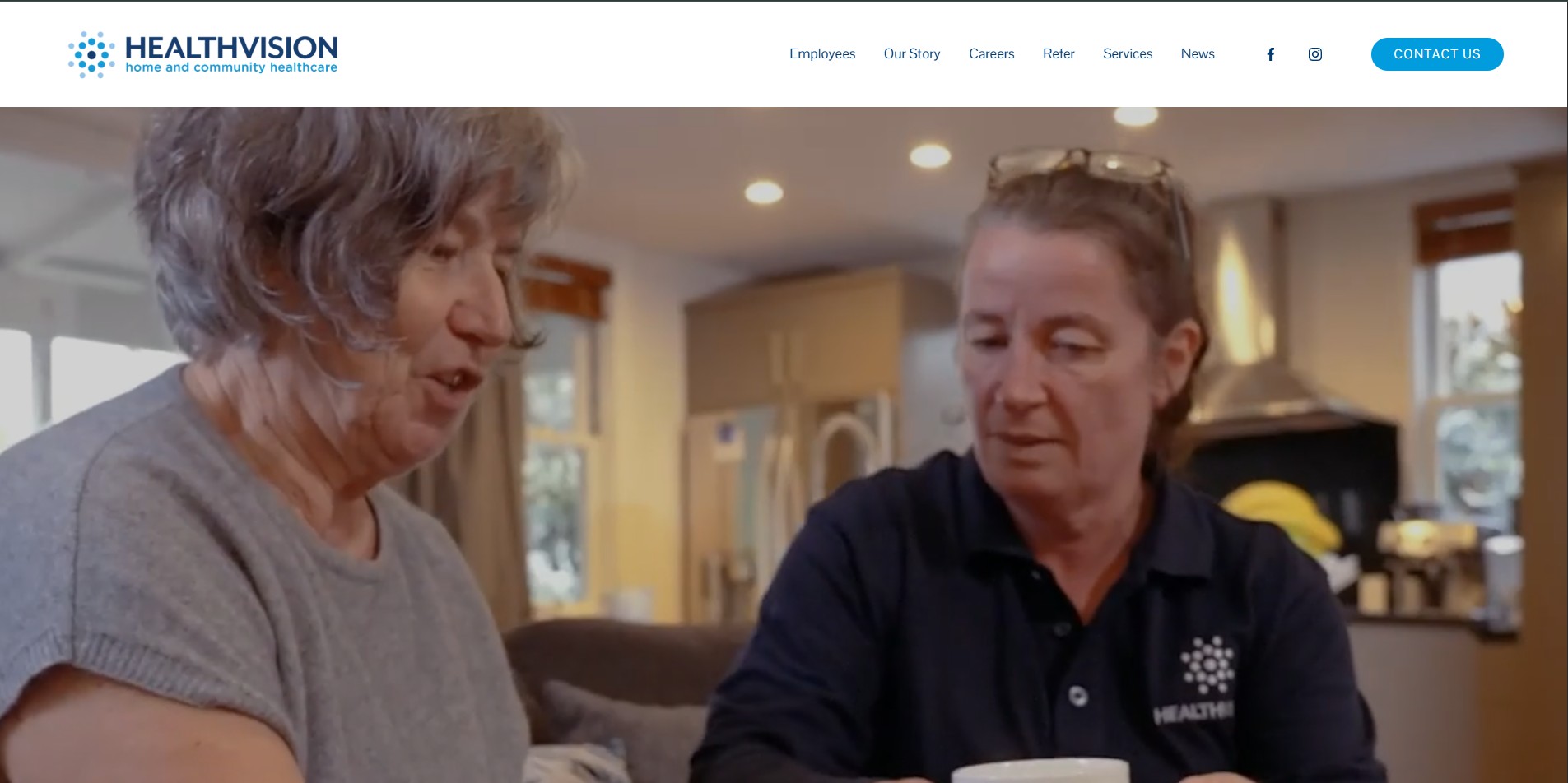 Health Vision website homepage